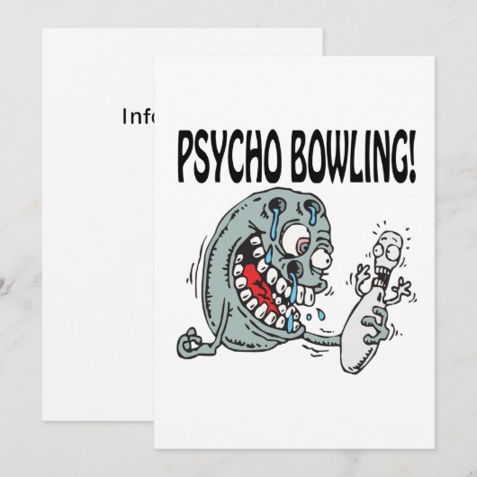 Psycho Bowling Kaart (Voorkant / Achterkant)