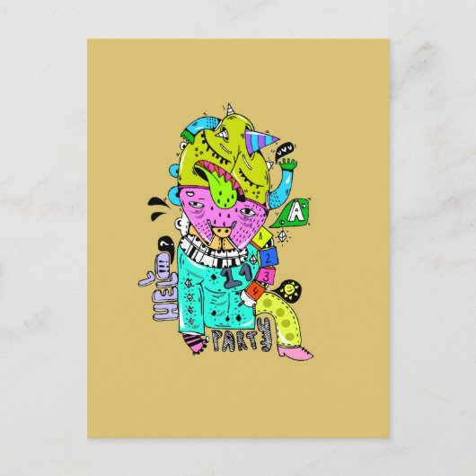 psycho briefkaart (Voorkant)