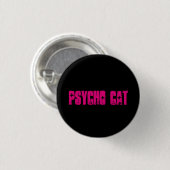 Psycho Cat Button (Voorkant /achterkant)