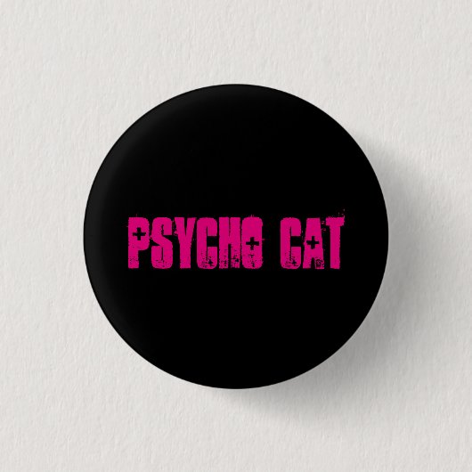 Psycho Cat Button (Voorkant)