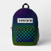 Psycho Checkers door Kenneth Yoncich Bedrukte Rugzak (Voorkant)