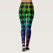Psycho Checkers door Kenneth Yoncich Leggings (Achterkant)