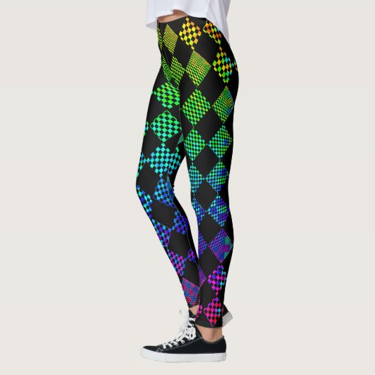 Psycho Checkers door Kenneth Yoncich Leggings (Links)