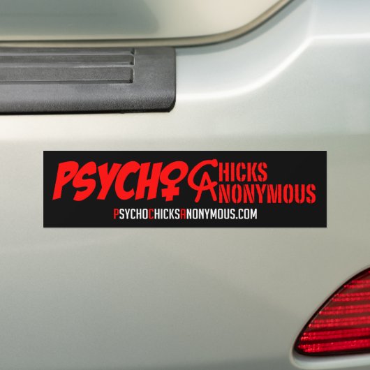 Psycho Chicken Anonymous ticker #1 Bumpersticker (Op auto)