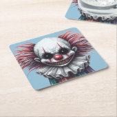 Psycho Clown Kartonnen Onderzetters (Schuin)