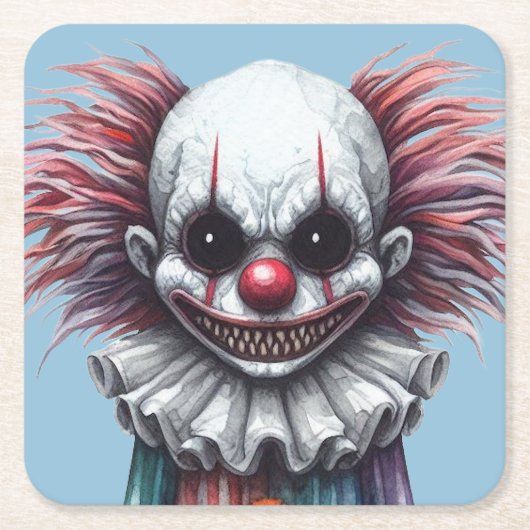 Psycho Clown Kartonnen Onderzetters (Voorkant)