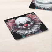 Psycho Clown Kartonnen Onderzetters (Schuin)