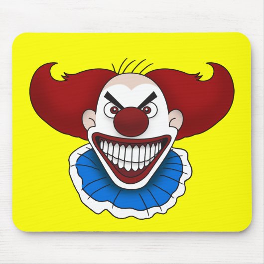 Psycho Clown Mousepad Muismat (Voorkant)