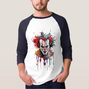 Psycho Clown Splash Art T-shirt – Krachtig