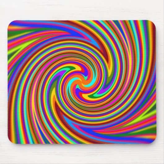 Psycho Color Swirl Mousepad Muismat (Voorkant)