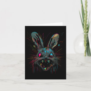 Psycho Crazy Paint Bunny Horror Kaart