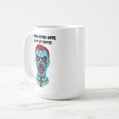 Psycho Creepy Killer Zombie Clown Horror Art Koffiemok (Voorkant links)