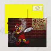 Psycho de Clown Ansichtkaart Briefkaart (Voorkant / Achterkant)