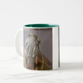 Psycho de Red Eared Slider Schildpad Tweekleurige Koffiemok (Voorkant links)