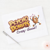 Psycho Donuts-Stickers Rechthoekige Sticker (Envelop)