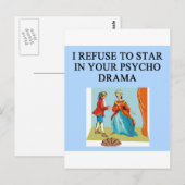 psycho drama koningin briefkaart (Voorkant / Achterkant)