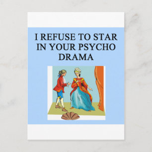 psycho drama koningin briefkaart