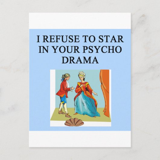 psycho drama koningin briefkaart (Voorkant)