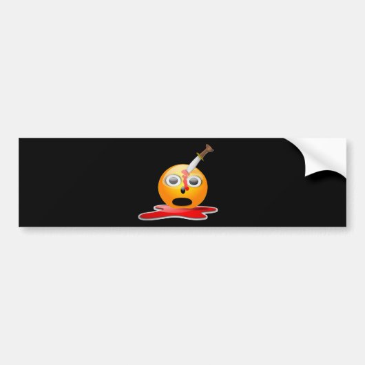 psycho emoji bumpersticker (Voorkant)