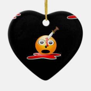 psycho emoji keramisch ornament