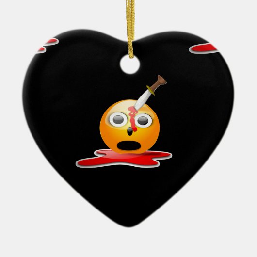 psycho emoji keramisch ornament (Voorkant)