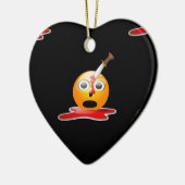 psycho emoji keramisch ornament (Links)