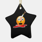 psycho emoji keramisch ornament (Links)