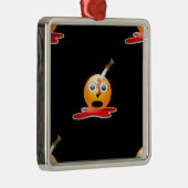 psycho emoji metalen ornament (Rechts)