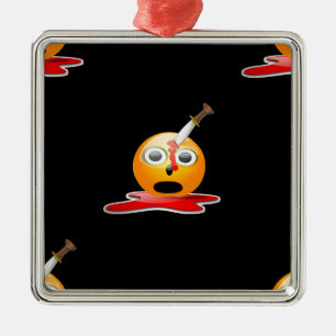 psycho emoji metalen ornament