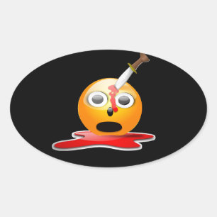 psycho emoji ovale sticker