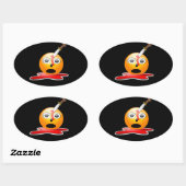 psycho emoji ovale sticker (Vel)