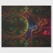 Psycho Gears Flame Fractal Art Cadeaupapier (Vlak)