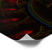 Psycho Gears Flame Fractal Art Poster (Hoek)