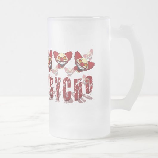Psycho Gebroken Biermok Matglas Bierpul (Rechts)