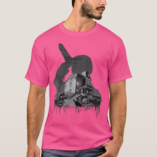 Psycho House Collage - Alfred Hitchcock T-shirt (Voorkant)