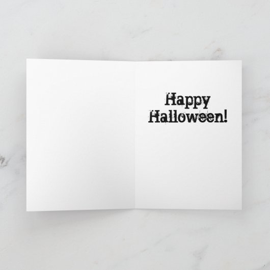 Psycho Kat Happy Halloween Kaart (Binnen)