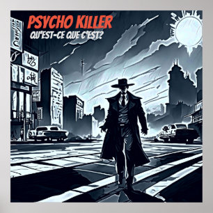 Psycho Killer Vibe - Talking Heads Retro Art Poster