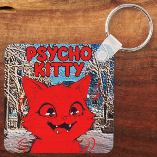 PSYCHO KITTY SLEUTELHANGER (Achterkant)