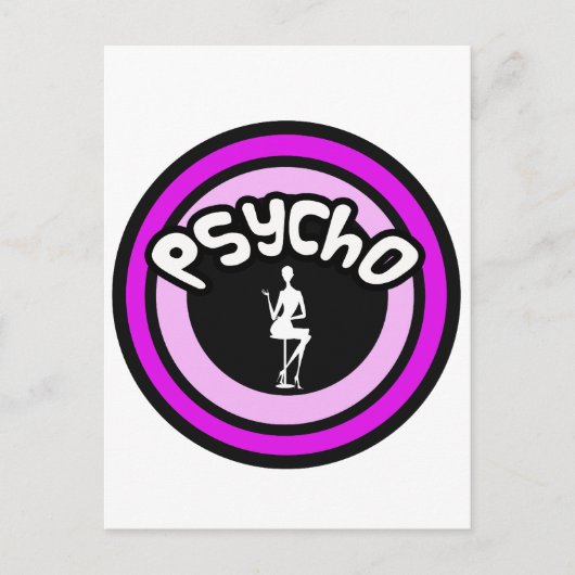 Psycho Lady Briefkaart (Voorkant)