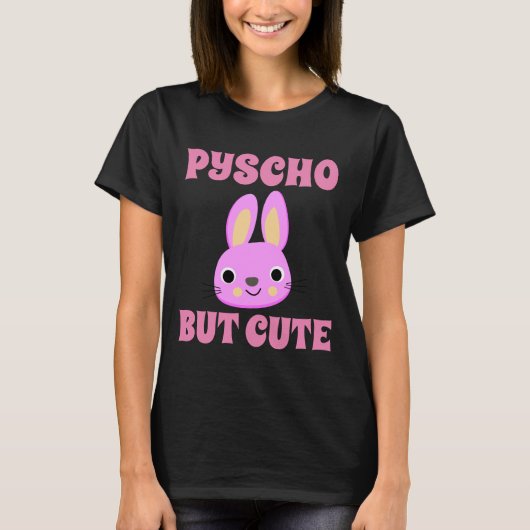 PSYCHO MAAR AARDIGE KONIJN T-Shirts (Voorkant)
