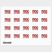 Psycho maar gezond ronde sticker (Vel)