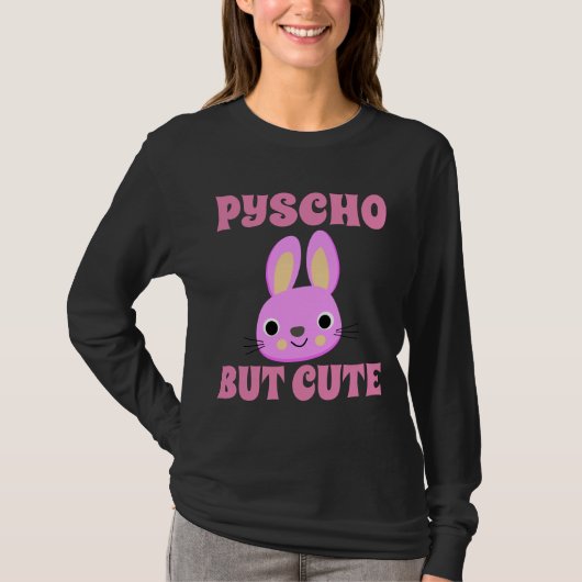 PSYCHO MAAR SCHATTIGEE BUNNY DAMES T-shirts (Voorkant)