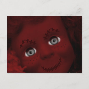 Psycho met levensechte dolle briefkaart