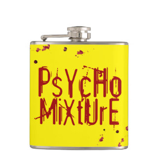 Psycho Mix Je Gele Vinyl Gewikkelde Fles Heupfles