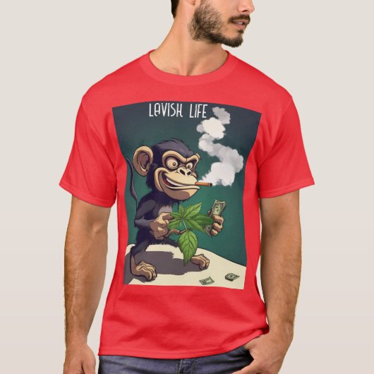 psycho Monkey Lavish T- Shirt  (Voorkant)