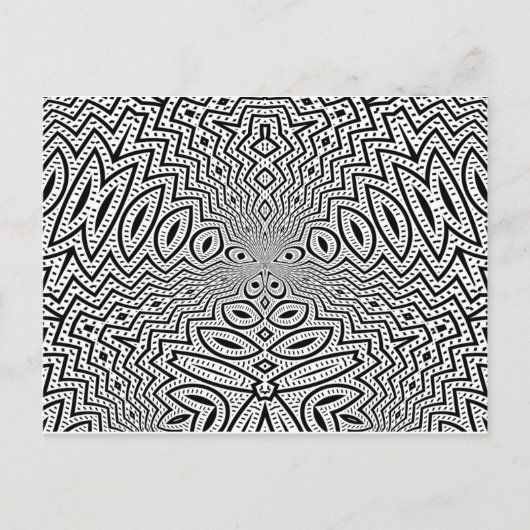 Psycho Moose in een Bow-Stropdas Briefkaart (Voorkant)