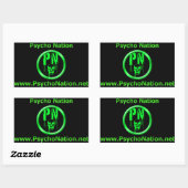 Psycho Nation-Sticker Rechthoekige Sticker (Vel)