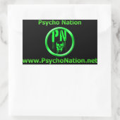 Psycho Nation-Sticker Rechthoekige Sticker (Tas)