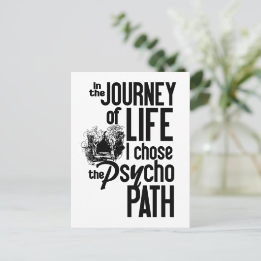 Psycho Path briefkaart (Staand voorkant)