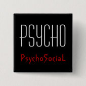 Psycho Rechthoekige Button (Voorkant)
